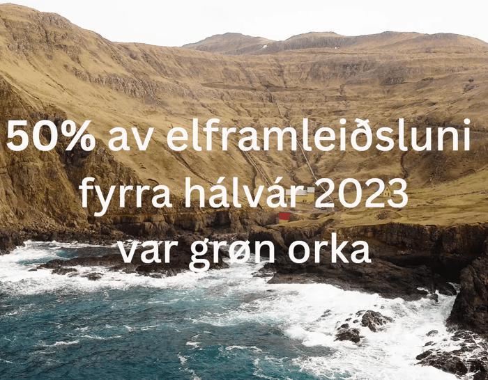 Elframleiðslan fyrra hálvár 2023