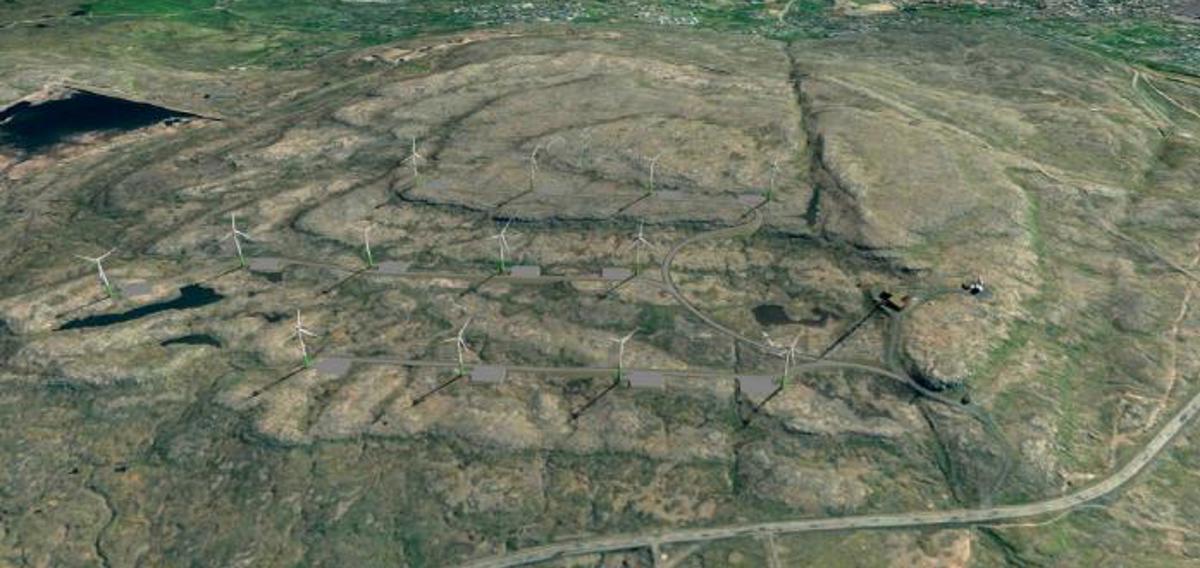 Vindmyllulundin í Húsahaga.